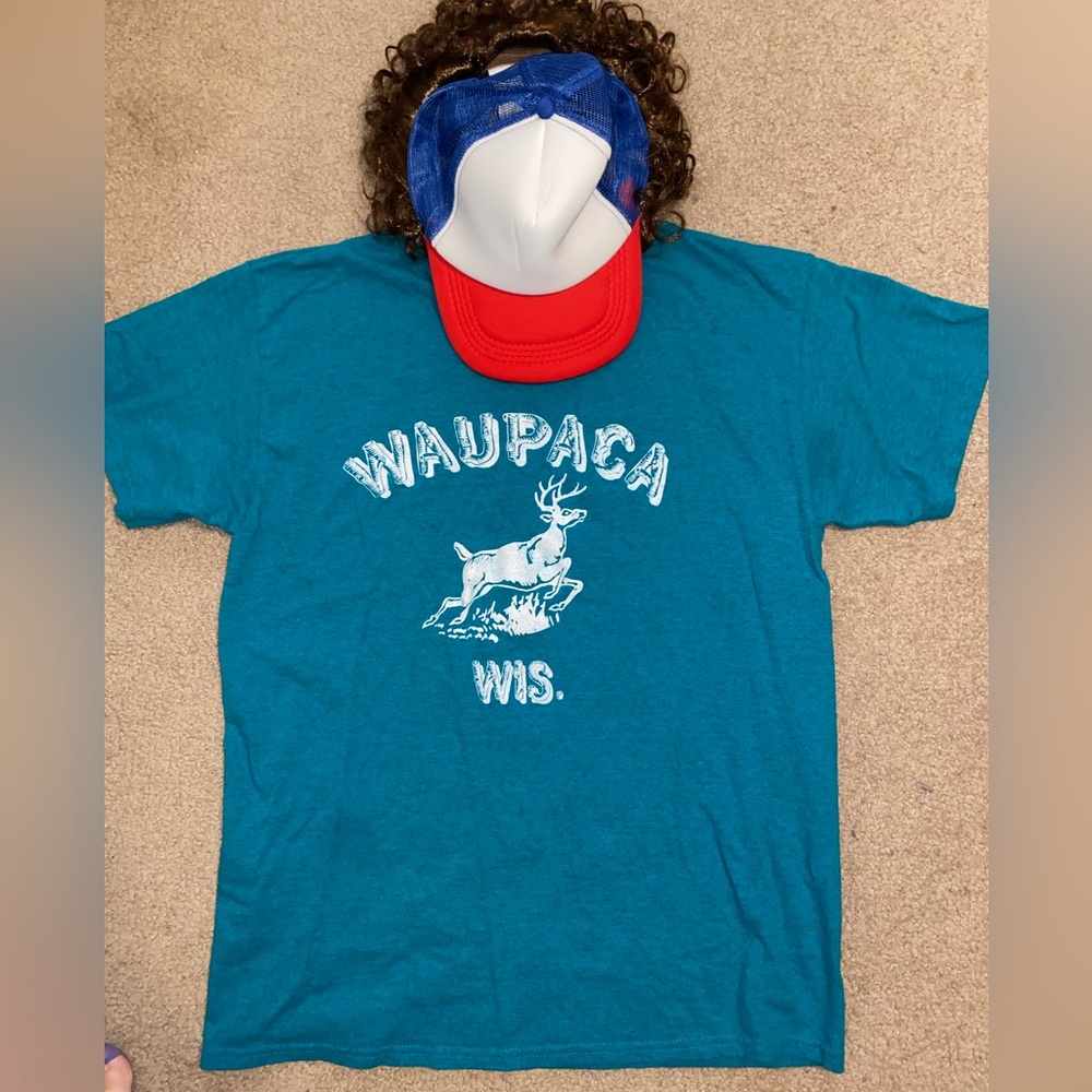❤️2 for 10❤️ Stranger Things Dustin Costume - tshirt and hat - Picture 2 of 3